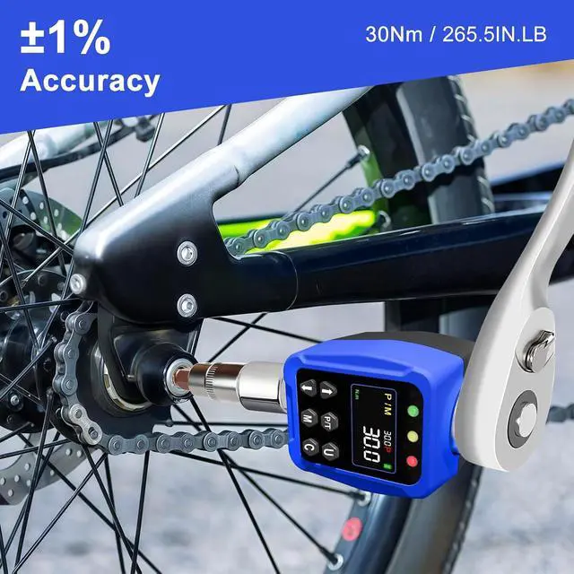 Alt view image 4 of 7 - Digital Torque Adapter 1/2" Drive 1.1-22 Ft-lb/1.5-30 Nm, Digital Torque Wrench Converter with LCD Display ±1% Accuracy, for Bike & Motorcycle Maintenance DIY