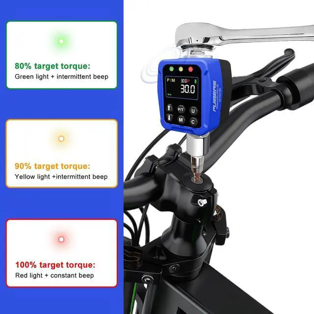 Alt view image 5 of 7 - Digital Torque Adapter 1/2" Drive 1.1-22 Ft-lb/1.5-30 Nm, Digital Torque Wrench Converter with LCD Display ±1% Accuracy, for Bike & Motorcycle Maintenance DIY