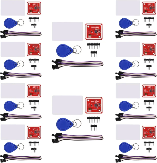 Main image of 10-PCS PN532 NFC NXP RFID Module V3 Kit Near Field Communication Reader, I2C SPI HSU with S50 White Card Key Card for Raspberry Pi, DIY, Smart Phone & Android
