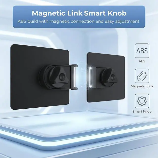 Alt view image 7 of 7 - 2 Packs Universal Monitor Connection Bracket Magnetic Monitor Alignment Clips for All Computer Monitors Curved and Flat Screen Strong Adhesive Monitor Alignment Bracket with Mouse Pad