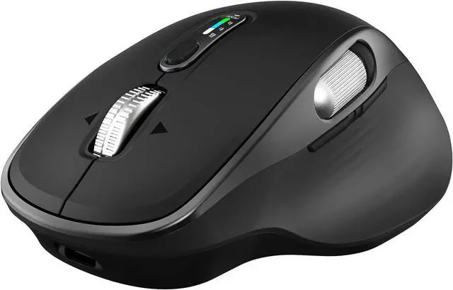 Main image of Wireless Bluetooth Rechargeable Mouse with 8 Programmable Buttons-Black
