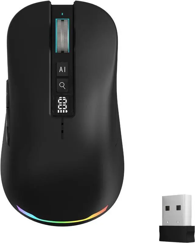 Main image of Ai Mouse with Voice Typing & ChatGPT Assistant,Smart Mouse Multi Language Voice to Text Recorder Ergonomic Wireless BT Mouse 600mAH for Computer,PC,Laptop,2026 Upgraded (Upgrade BK)