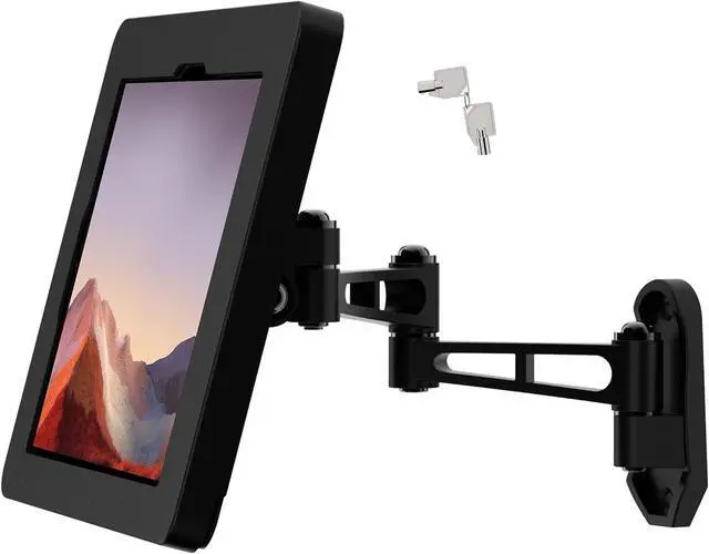 Main image of Tablet Wall Mount with Lock, All Metal Heavy-Duty, 3-Joint Articulating Arm with 360 Rotation, Secure for Kitchen/Business/Retail, Compatible with iPad 10.9"/11"-BSW601BA
