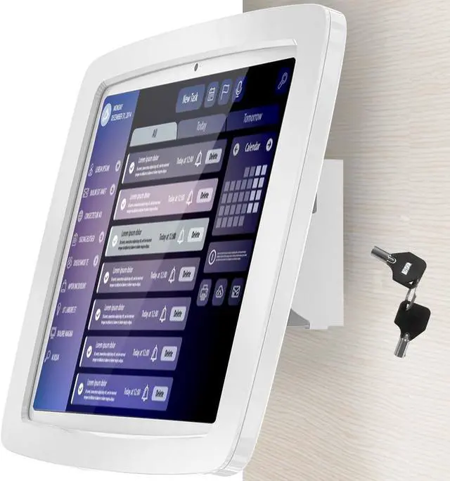 Main image of Tablet Wall Mount Lockable Tiltable Anti Theft Security - Compatible with 10.9" iPad 10th, Pro 11" 1 2 3 4, Air 4 5, Air 11''(M2/M3/M4), iPad 11"(A16) - BSW102WA