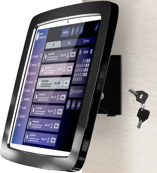 Main image of Tablet Wall Mount Lockable Tiltable Anti Theft Security, Compatible with 10.9" iPad 10th, Pro 11" 1 2 3 4, Air 4 5, Air 11''(M2/M3/M4), iPad 11"(A16) - BSW102BA
