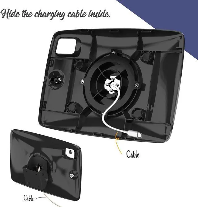 Alt view image 7 of 7 - Tablet Wall Mount Lockable Tiltable Anti Theft Security, Compatible with 10.9" iPad 10th, Pro 11" 1 2 3 4, Air 4 5, Air 11''(M2/M3/M4), iPad 11"(A16) - BSW102BA