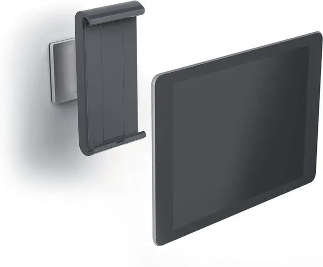 Main image of Wall-Mounted Tablet Holder, Silver/Charcoal Gray