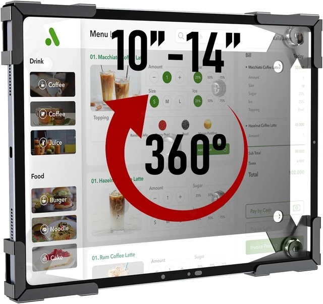 Main image of Metal Enclosure Tablet Wall Mount, iPad Holder for Retail POS & Smart Home