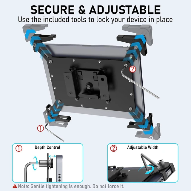 Alt view image 7 of 7 - Metal Enclosure Tablet Wall Mount, iPad Holder for Retail POS & Smart Home