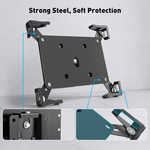 Alt view image 7 of 7 - Anti-Theft iPad Wall Mount, Steel Wall Holder with 360° Screen Rotation for 9.7"-13" iPad Pro/Air, Galaxy Tab, Business POS, Reception & Meeting Rooms