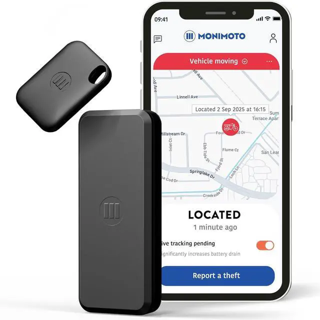 Main image of Monimoto 9 US Version Anti-Theft GPS Tracker for Vehicles - Wireless Alarm, Waterproof and Dustproof Build, Phone Call Alerts and DIY Installation - Smart Motorcycle GPS Tracker, Boats, ATVs