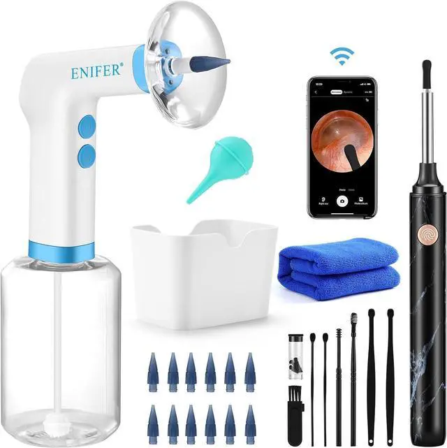 Main image of Earwax Removal Electric Ear Irrigation Kit, Ear Cleaner with Camera, 1080P Otoscope,4 Pressure Levels Save and Effective Ear Wax Removal Kit