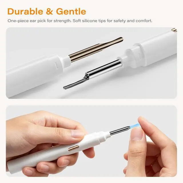 Alt view image 6 of 7 - Ear Wax Removal Tool Camera with Screen, Smart Screen Ear Wax Removal Kit with 2.8'' HD Display, WiFi Automatic Connect - Ear Cleaner Tool with Camera&Screen, 6 Replaceable Tips, No App/Phone Needed