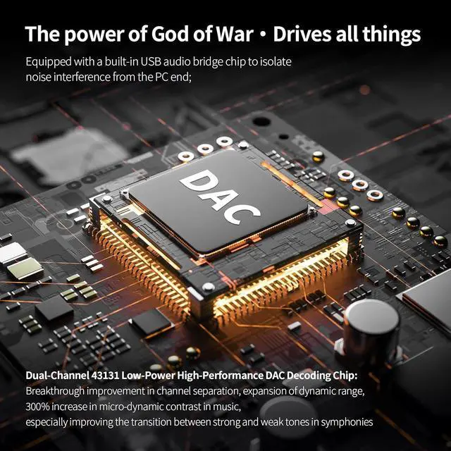 Alt view image 6 of 7 - TRI TK1 USB C DAC Headphone Amp Mini Amplifier, USB C to 3.5mm 4.4mm Amp with Dual CS43131 Decoder, Headphone Splitter Portable IEM DAC for KZ ZS10 PRO in Ear Monitor (Type-C Jack