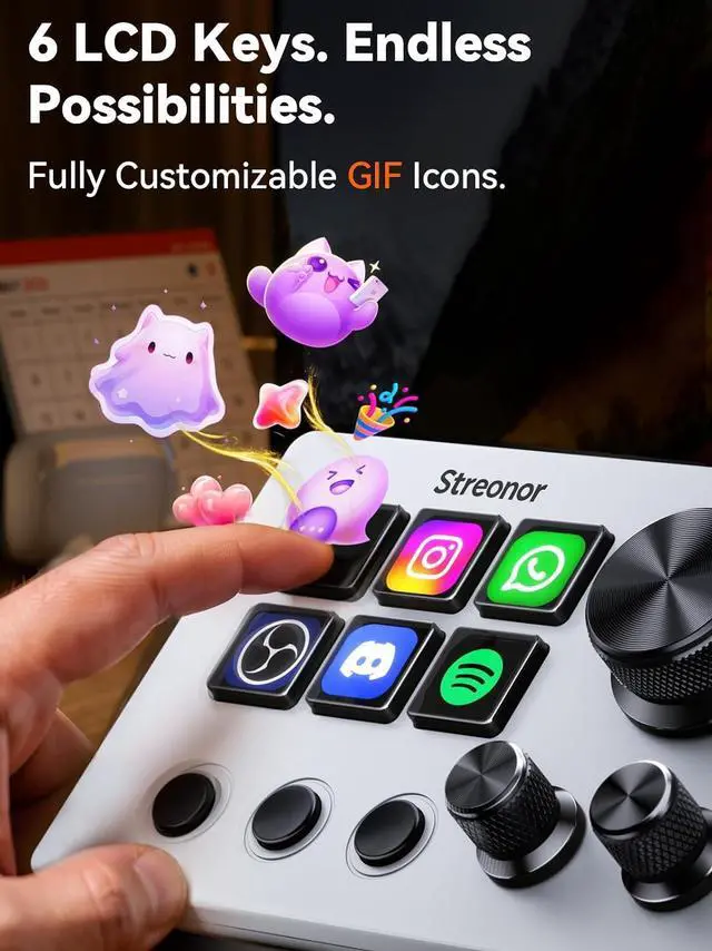 Alt view image 2 of 5 - S6 Mini Stream Controller Deck, Macro Keypad Shortcut Keyboard