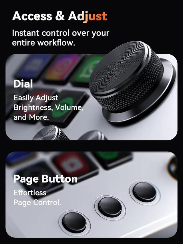 Alt view image 3 of 5 - S6 Mini Stream Controller Deck, Macro Keypad Shortcut Keyboard