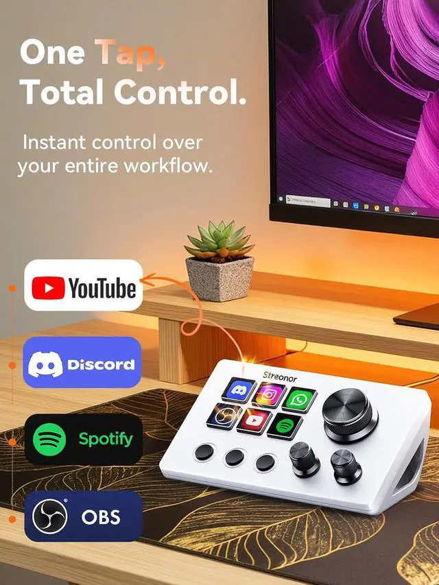 Alt view image 4 of 5 - S6 Mini Stream Controller Deck, Macro Keypad Shortcut Keyboard