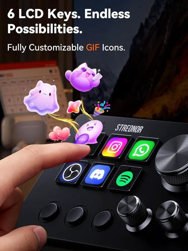 Alt view image 2 of 5 - S6 Mini Stream Controller Deck, Macro Keypad Shortcut Keyboard