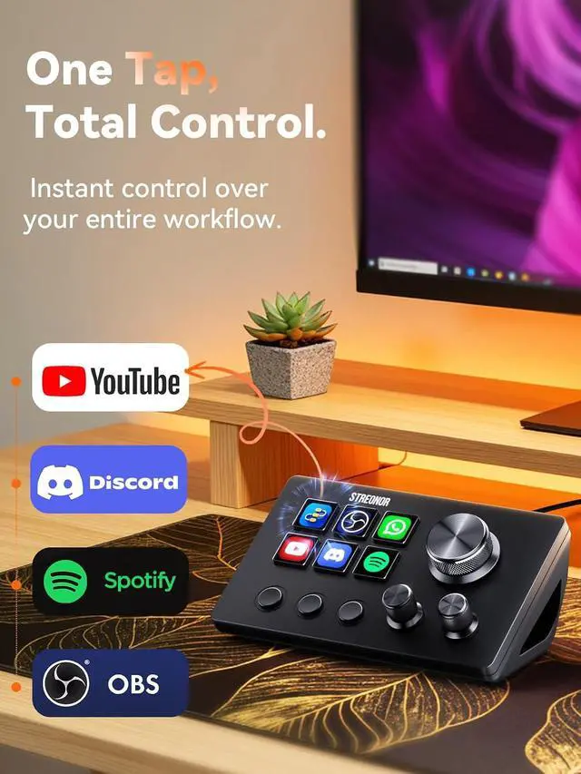 Alt view image 4 of 5 - S6 Mini Stream Controller Deck, Macro Keypad Shortcut Keyboard