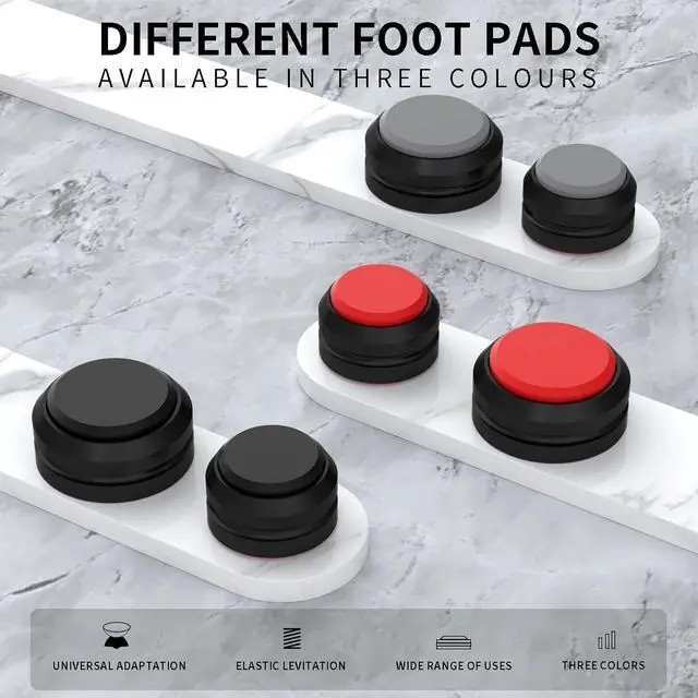 Alt view image 3 of 5 - Audio Speaker Aluminum/Silicone Isolation Feet Turntable Damper Vibration Stopper Stand Absorption Shock Pad for Amplifier Preamp DAC Devices 4Pcs (Black, 1.73"x1.18")