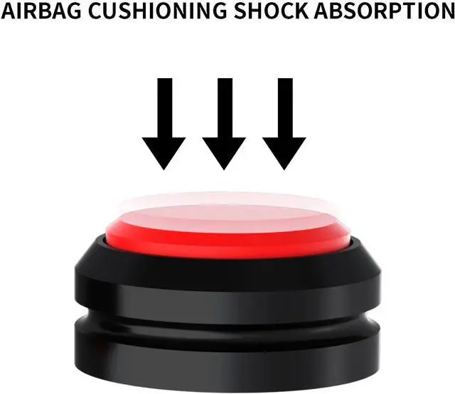 Alt view image 3 of 6 - Audio Speaker Aluminum/Silicone Isolation Feet Turntable Damper Vibration Stopper Stand Absorption Shock Pad for Amplifier Preamp DAC Devices 4Pcs (Red, 1.73"x1.18")