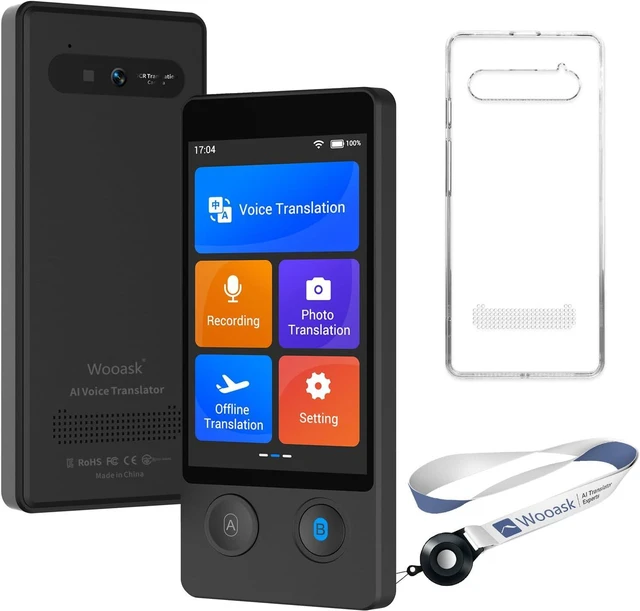 Main image of W12 AI Language Translator, No WiFi Needed, 150+ Languages with ChatGPT, Offline & Photo Translation