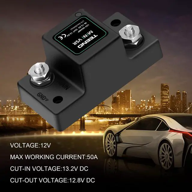 Alt view image 6 of 7 - 12V 50Amp ATV UTV Smart Dual Battery Isolator Kit for Personal Watercraft, Snowmobile, Street Bike, Cruiser/Touring