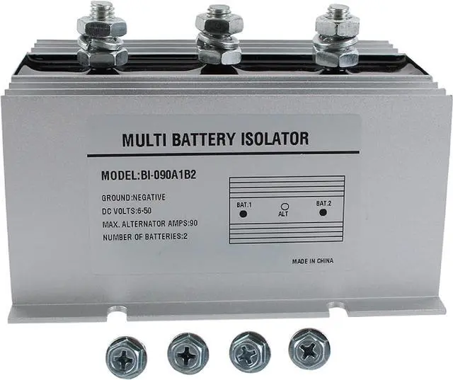 Alt view image 2 of 4 - Alternator 626-01001 Compatible With/Replacement For 90 Amp Dual Multi 2 Two Battery Isolator Marine, RV, EMS Vehicles,Fire Trucks/Negative Ground, 6-50 DC Volts Northwest Reg. MBG90 | OEM replacement