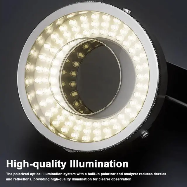 Alt view image 3 of 7 - iFixes iL37 Microscope Polarized Optical System LED Illuminating Ring Light 96pcs LED Light Beads Microscope Glareproof Lights Source