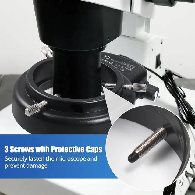 Alt view image 6 of 7 - 144 LED Ring Microscope Light Adjustable Illuminator, Microscope Lamp LED Ring Light Source for Lab Stereo Microscopes, Camera and Mini Lathe - Black