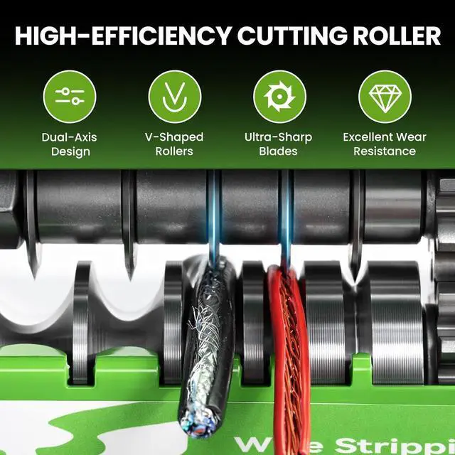 Alt view image 5 of 7 - Manual Wire Stripping Machine with 6 Channels 5 Blades | Drill Powered Hand Crank Wire Stripper Tool Fits 0.06"0.67" Wires, Scrap Wire Stripping Machine for Scrap Copper Recycling