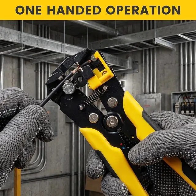 Alt view image 7 of 7 - 10 Pack Self-Adjusting Wire Stripper Bulk, 3-in-1 Automatic Wire Stripping Crimping Cutting Tool, 10-24 AWG (0.2-6.0mm²) Zinc Alloy Wire Cutter Stripper for Electricians DIY