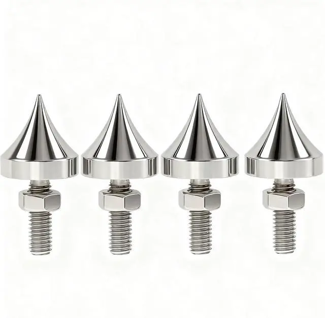 Main image of 4 Pcs Speaker Spikes M6/M8/M10/M12 Stainless Steel HiFi Shock Absorber Isolation Pucks Speaker Resonance Feet Spikes for Amplifier CD DVD Player(M8)