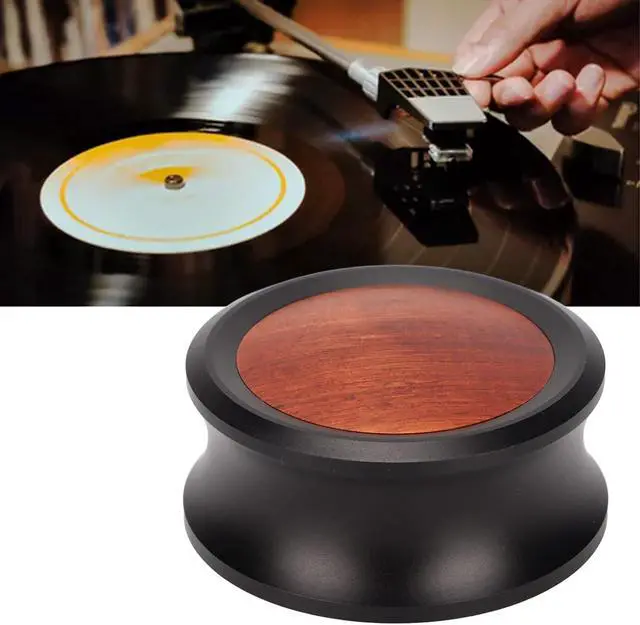Alt view image 5 of 7 - Record Weight Stabilizer,Turntable Weight Clamps Solid Wood Weight Stabilizer of Turntable Disc Record Player,CD Player, Chassis, Speakers