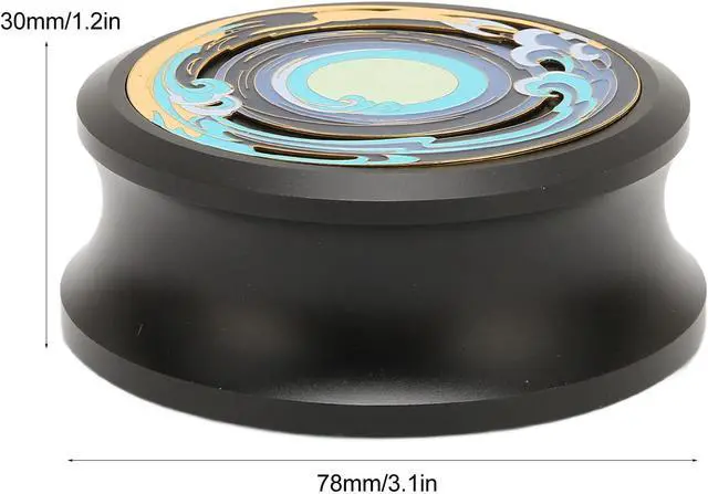Alt view image 5 of 7 - HiFi Disc Stabilizer, Record Weight Stabilizer, Professional Record Clamp Turntables Disc Stabilizer with Silicone Bottom Pad for Record Player, Vibration Damping(Black)