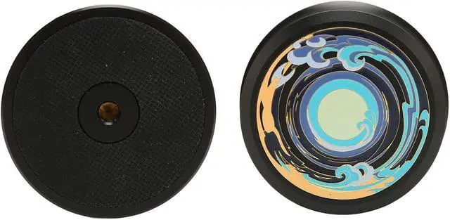 Alt view image 7 of 7 - HiFi Disc Stabilizer, Record Weight Stabilizer, Professional Record Clamp Turntables Disc Stabilizer with Silicone Bottom Pad for Record Player, Vibration Damping(Black)