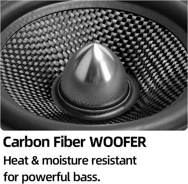 Alt view image 7 of 7 - 4 Inch Car Speakers 300W, 4 Ohm Mid-Bass Audio Speaker with Carbon Fiber Cone, High Sensitivity, Easy Installation High-End Auto Audio System2 Pack
