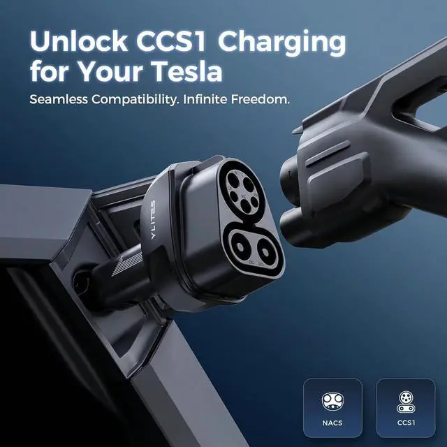Alt view image 4 of 6 - Upgraded CCS1 to Tesla Adapter, 250kW SuperFast Charging Adapter, for All Tesla Models(2021-2026) & Next-Gen NACS EVs, CCS to NACS, Only Work with DC Level 3 Charging Stations with CCS1 Plug