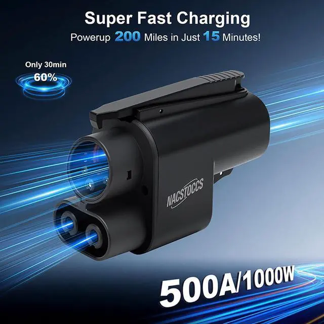 Alt view image 4 of 7 - Electric Vehicle Charging Adapter Compatible with Tesla Supercharger, Fit for Rivian,Ford,GM EVs for Tesla Supercharger to CCS1 Charger Adapter, Max 500A 1000V Fast Charge