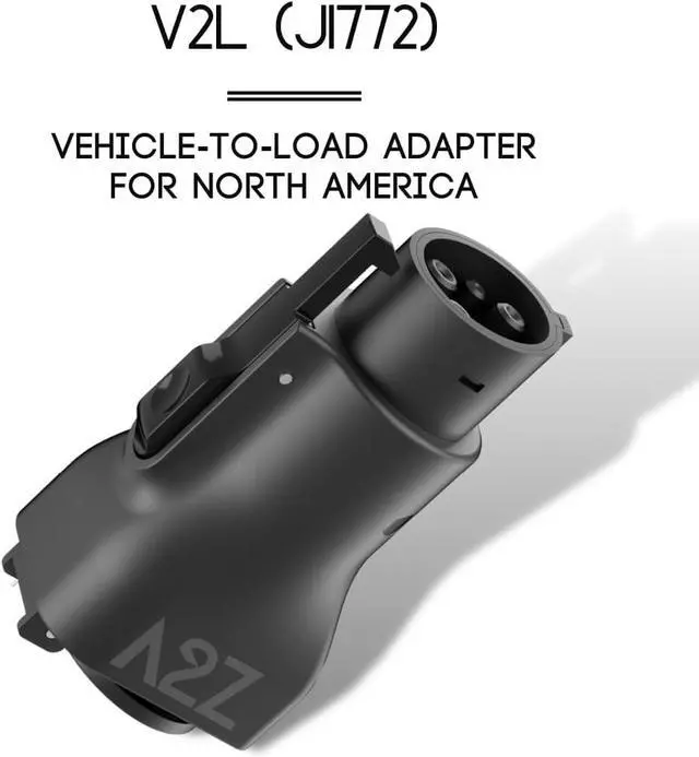 Alt view image 7 of 7 - J1772 V2L Vehicle-to-Load Adapter, 20A 120V, NEMA 5-20 Outlet | For V2L-enabled Hyundai Ioniq 5/6, Kia EV6/EV9 and Genesis GV60/GV70/G80 with J1772 inlet; IP54 and travel pouch