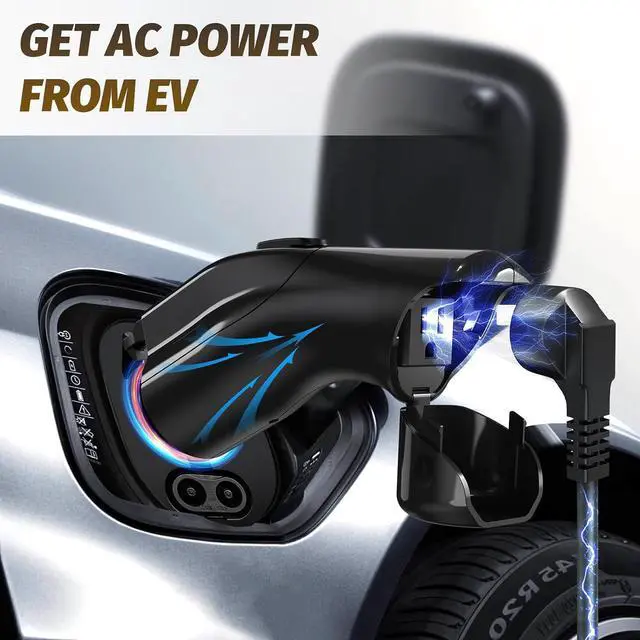 Alt view image 2 of 7 - V2L Adapter Compatible with Hyundai IONIQ 5 & IONIQ 6, Kia EV 6. Power Your Devices by Using Your Car Battery, for Camping, Emergency Use