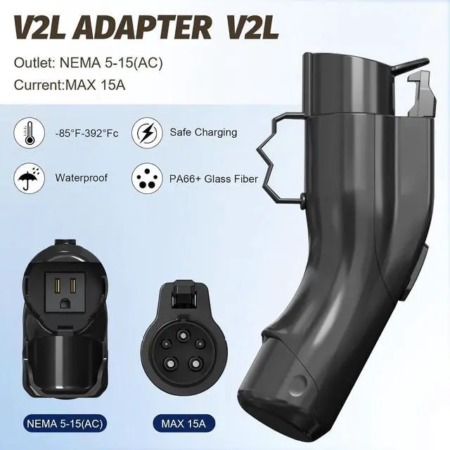 Alt view image 3 of 7 - V2L Adapter Compatible with Hyundai IONIQ 5 & IONIQ 6, Kia EV 6. Power Your Devices by Using Your Car Battery, for Camping, Emergency Use