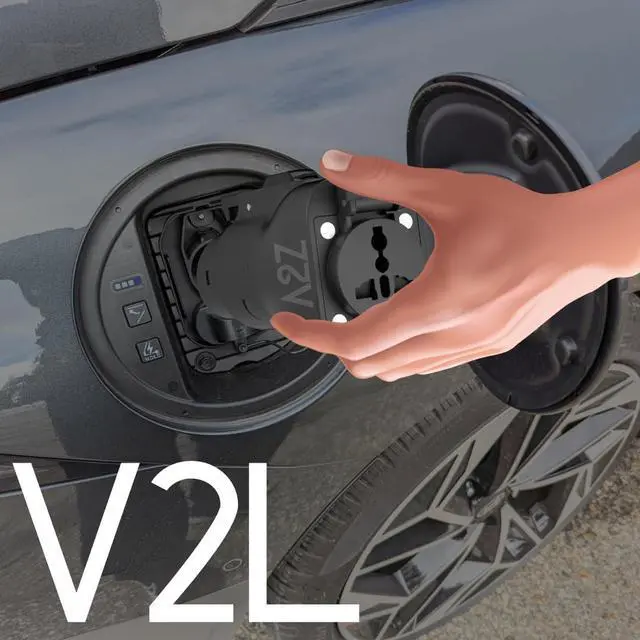 Alt view image 3 of 7 - J1772 V2L Vehicle-to-Load Adapter, 20A 120V, NEMA 5-20 Outlet | For V2L-enabled Hyundai Ioniq 5/6, Kia EV6/EV9 and Genesis GV60/GV70/G80 with J1772 inlet; IP54 and travel pouch