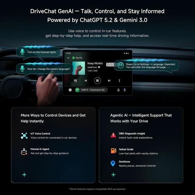 Alt view image 3 of 7 - Magic AI Box Wireless CarPlay & Android Auto Adapter with 4G LTE | 8GB+128GB | GPS | Full Android OS | OBD II, Compatible with Wired Factory CarPlay & Android Auto, Supports YouTube/Netflix