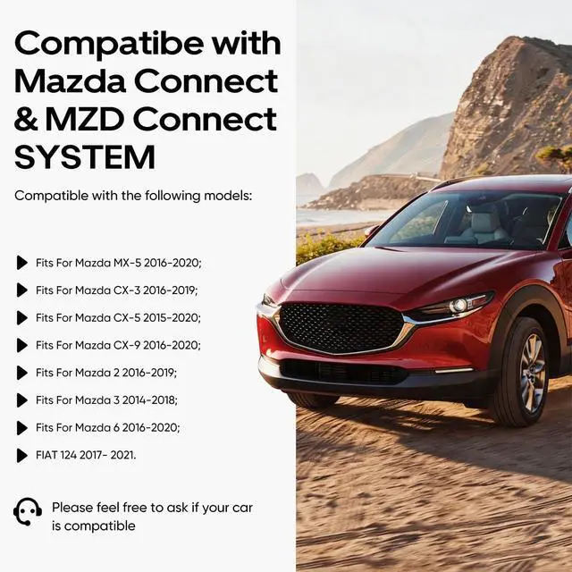 Alt view image 6 of 7 - Mazda CarPlay & Android Auto Wired Adapter with Fast Charge & Type-C Port | 2024 Upgraded Retrofit Kit for MZD Connect (2015-2020) | CX-5/CX-9/Mazda3/6/MX-5 | OEM TK78-66-9U0C Hub (P2 PRO)