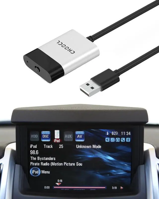 Main image of Car Bluetooth Adapter for 2010-2012 Cadillac SRX,USB Music Receiver | Qualcomm aptX HD audio, steering wheel controls & song info on screen. Plug, pair, play via USB. iOS/Android compatible.
