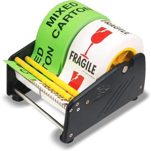 Alt view image 6 of 6 - Excell LD-619 Economy Lightweight Label Dispenser (6.5" Wide, 1"/3" Core) | Lightweight plastic dispenser with 4 suction cups. Fits multi-roll labels up to 6.5" (1"/3" core). Pull-and-take easy peel