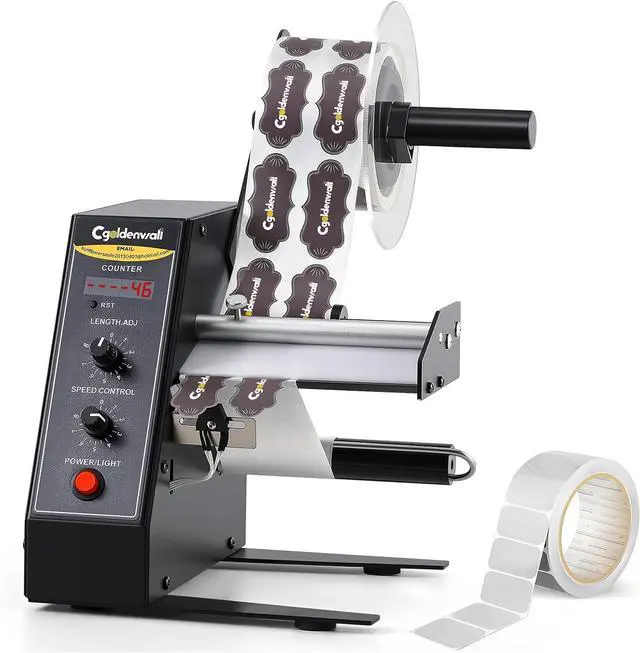 Main image of Upgraded Automatic Label Dispenser, Up to 9 Multi-Row Counting, High Precision Auto Sensing, Speed Adjustable, Length 0.12-5.9" Width 0.16-5.5", Sticker Dispenser for Rolls Various Labels
