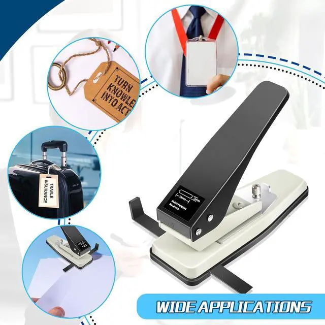 Alt view image 5 of 6 - 2 Pcs Badge Slot Hole Punch ID Card Slot Punch Hand Held Metal Hole Puncher Oval Slotting Tool for PVC ID Card, Luggage Tag, Name Tag and Badge Holder