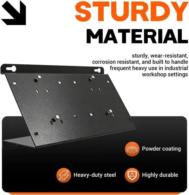 Alt view image 2 of 6 - Dual Angled Heavy-Duty Steel Wall Bracket for Milwaukee M18 & M12 Charger | Detachable Secure Holder Bracket, Easy Install on Pegboard Garage Workshop Wall Space Saving Power Tool Charging Storage